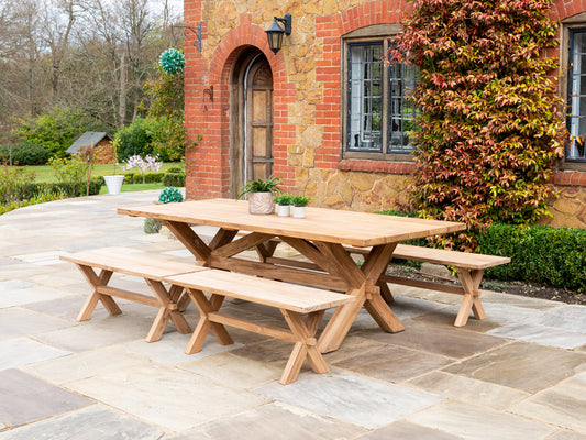 Alexander Rose - Teak table & bench set