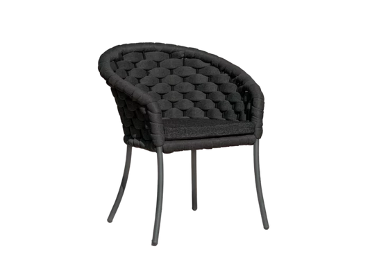 Alexander Rose - Cordial Luxe Dark Grey Dining Armchair