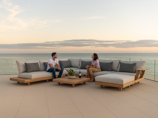 Alexander Rose - Sorrento Lounge Mid Module with Extension Table